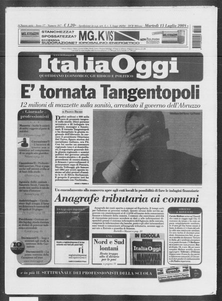 Italia oggi : quotidiano di economia finanza e politica